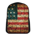 Cracked American Flag Print Casual Backpack