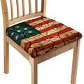 Cracked American Flag Print Chair Cushion Cover