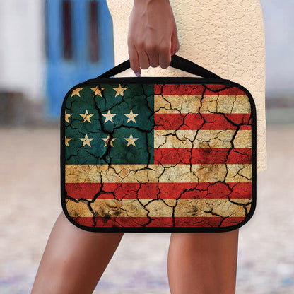 Cracked American Flag Print Classic Bible Case