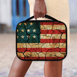 Cracked American Flag Print Classic Bible Case