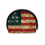 Cracked American Flag Print Coin Purse