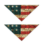 Cracked American Flag Print Dog Bandana