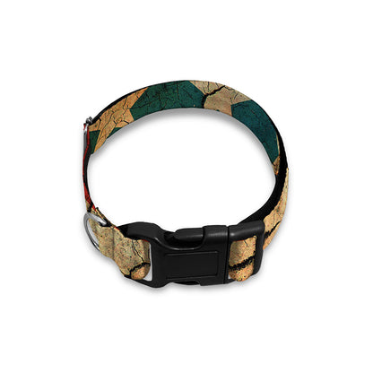 Cracked American Flag Print Dog Collar