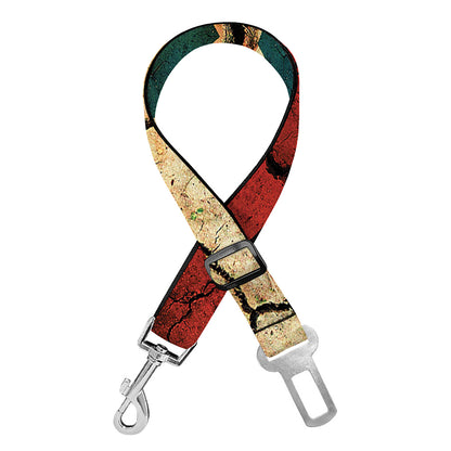 Cracked American Flag Print Dog Seat Belt