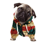 Cracked American Flag Print Dog Zip Up Hoodie