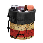 Cracked American Flag Print Drawstring Makeup Bag