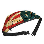 Cracked American Flag Print Fanny Pack