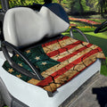 Cracked American Flag Print Golf Cart Seat Cover
