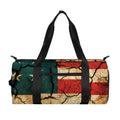 Cracked American Flag Print Gym Bag