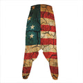 Cracked American Flag Print Hammer Pants