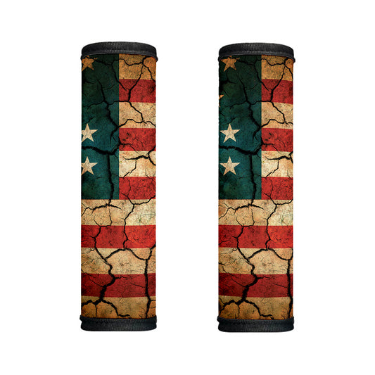 Cracked American Flag Print Handle Covers