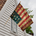 Cracked American Flag Print House Flag