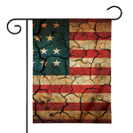 Cracked American Flag Print House Flag