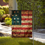 Cracked American Flag Print House Flag