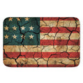 Cracked American Flag Print Indoor Door Mat