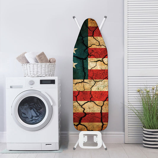 Cracked American Flag Print Ironing Board Cover