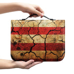 Cracked American Flag Print Leather Bible Cover