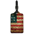 Cracked American Flag Print Luggage Tag