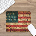 Cracked American Flag Print Mouse Pad