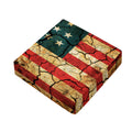 Cracked American Flag Print Outdoor Seat Cushion Cover