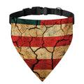 Cracked American Flag Print Over The Collar Dog Bandana