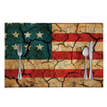 Cracked American Flag Print Placemat