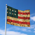Cracked American Flag Print Polyester Flag
