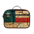 Cracked American Flag Print Portable Lunch Bag