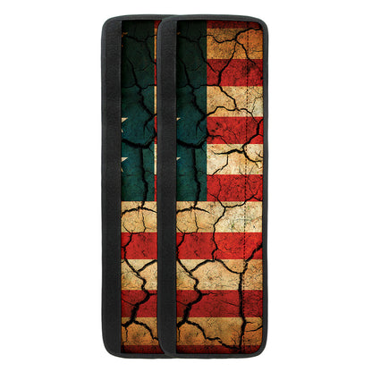Cracked American Flag Print Refrigerator Handle Covers