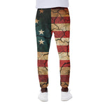 Cracked American Flag Print Scuba Joggers