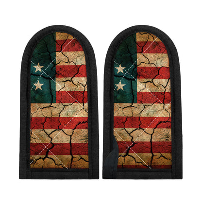 Cracked American Flag Print Skillet Handle Cover