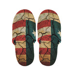 Cracked American Flag Print Slippers