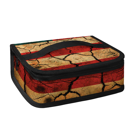 Cracked American Flag Print Small Lunch Bag