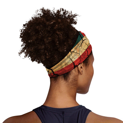 Cracked American Flag Print Sports Headband