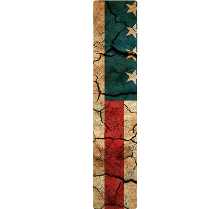 Cracked American Flag Print Table Runner