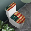 Cracked American Flag Print Toilet Lid And Tank Cover Set