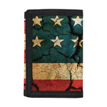 Cracked American Flag Print Trifold Wallet