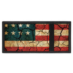 Cracked American Flag Print Trifold Wallet