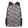 Crane Bird And Flower Pattern Print 17 Inch Backpack