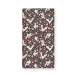Crane Bird And Flower Pattern Print Baby Crib Sheet