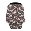Crane Bird And Flower Pattern Print Baby Seat Cover