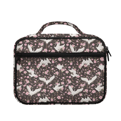 Crane Bird And Flower Pattern Print Briefcase Bible Bag