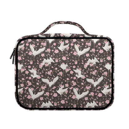 Crane Bird And Flower Pattern Print Briefcase Bible Bag