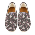 Crane Bird And Flower Pattern Print Casual Shoes