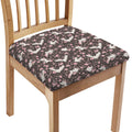 Crane Bird And Flower Pattern Print Chair Cushion Cover