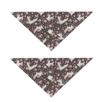 Crane Bird And Flower Pattern Print Dog Bandana
