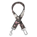 Crane Bird And Flower Pattern Print Dog Seat Belt