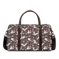 Crane Bird And Flower Pattern Print Duffel Bag
