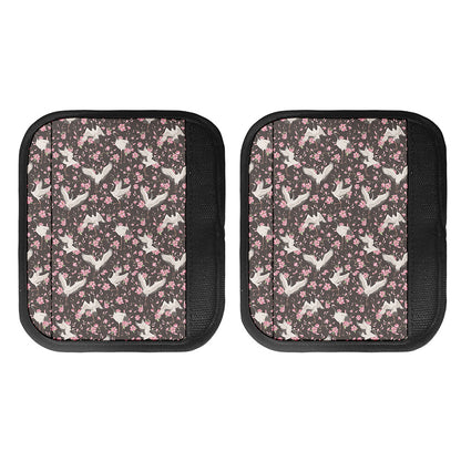 Crane Bird And Flower Pattern Print Handle Covers