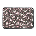 Crane Bird And Flower Pattern Print Kitchen Mat